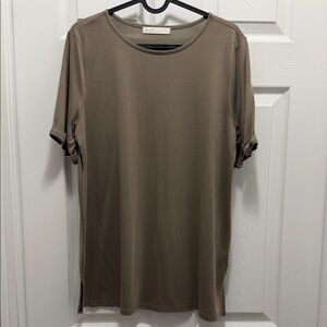 OAK + FORT Short Sleeve Tee in Taupe